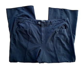 ANTHROPOLOGIE x The Essential Trouser Women's Black Size 26w Officecore Workcore