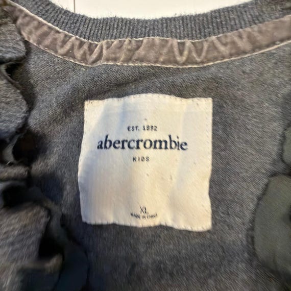 Abercrombie and Fitch Ruffle Open Front Grey Card… - image 3