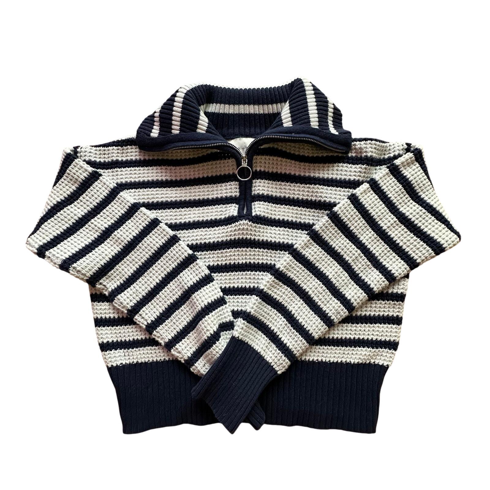 SAGE + STONE X Women's Nautical Coastal Vibes Cropped Blue & White