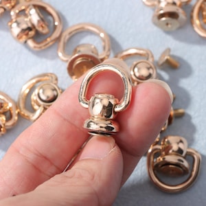 10 tornillos Chicago para monederos, remaches de tornillo Chicago, hebilla de puente con anilla en D, conector de correa de cadena para bolsos, herrajes para billeteras de cuero
