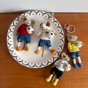 Handgefertigte Filz Fertigprodukte / Filz Maus Anhänger / Christbaumschmuck / Weihnachtsbaumschmuck / Geschenke