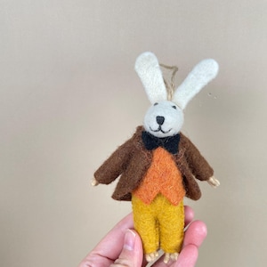 Handgefertigte Filz Produkte / Filz Hase Paar / Weihnachtsbaumschmuck / Dekoration / Geschenke / Liebe