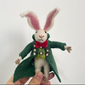 Handmade Felt Finished Products/Felt Rabbit/Christmas Ornaments/Christmas Tree Decoration/Gifts/Christmas