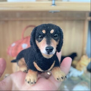Custom Wool Felt Pet Sculpture: Dog Memorial Keepsake