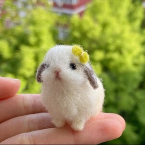 Finished Felt Wool Rabbit Doll|Gifts for Friends|Mother&#39;s Day Gifts|Stuffed Rabbits|Souvenirs for Pet Lovers|Christmas Gifts