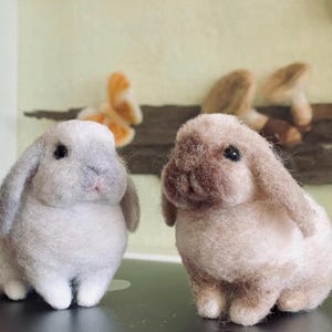 Finished Felt Wool Rabbit Doll|Gifts for Friends|Mother&#39;s Day Gifts|Stuffed Rabbits|Souvenirs for Pet Lovers|Christmas Gifts