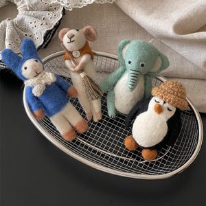 Filz Pinguin/Filz Maus/Filz Elefant/Filz Hase/Weihnachtsschmuck/Weihnachtsbaum Dekoration/Weihnachtsschmuck/Weihnachtsschmuck