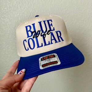 Blue Collar Wife Trucker Hat | Embroidered Cap wife (black)