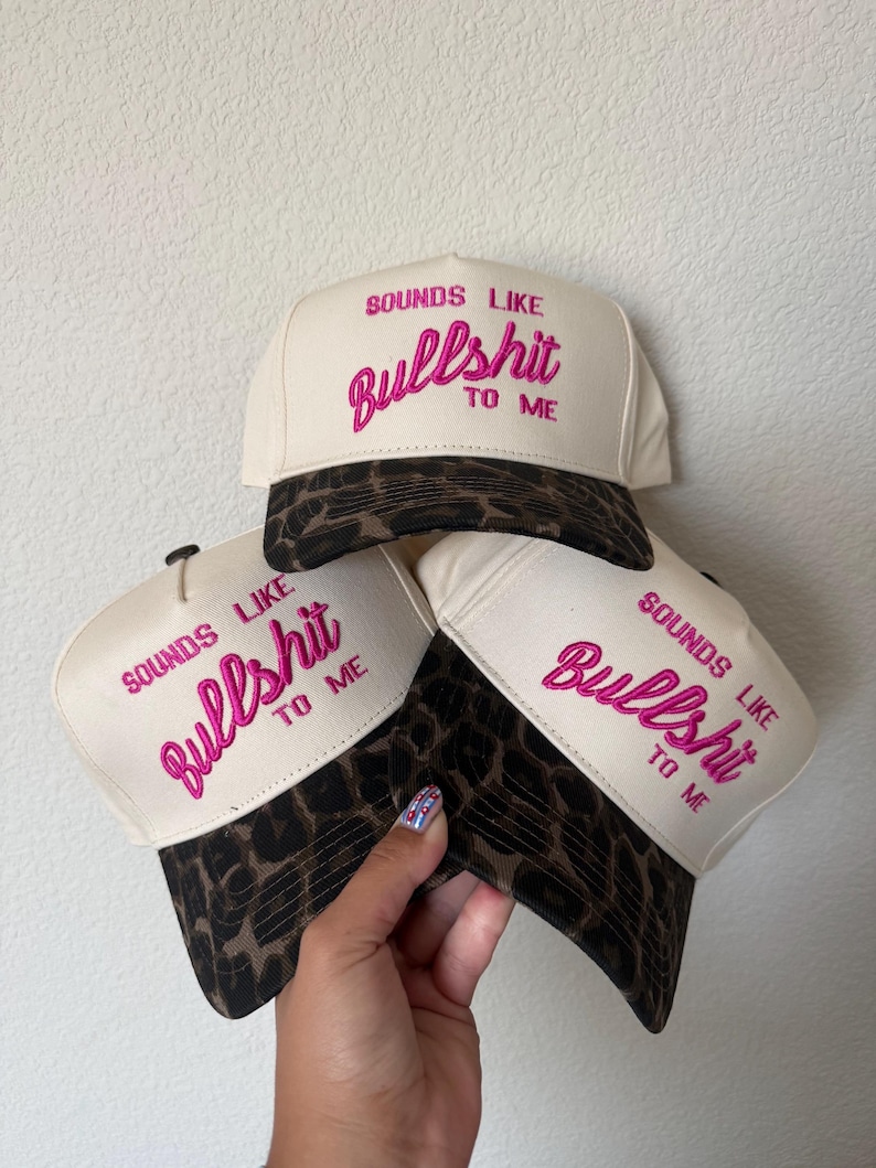 Cheetah bill baseball hat | Cowgirl | Bad Hair Day Hat | I could be meaner hat | embroidery | Gameday Hat | Cheetah I could be meaner hat BS