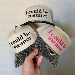 Im a better person when i’m tan hat | tanning | tanning hat | I could be meaner hat | mean hat | Funny hat | meaner hat | baseball hat |