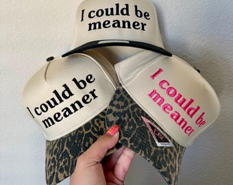 Im a better person when i’m tan hat | tanning | tanning hat | I could be meaner hat | mean hat | Funny hat | meaner hat | baseball hat |