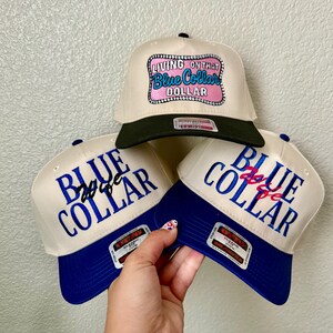 Blue Collar Wife Trucker Hat | Embroidered Cap immagine 1