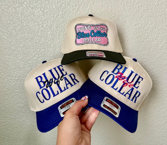 Blue Collar Wife Trucker Hat | Embroidered Cap