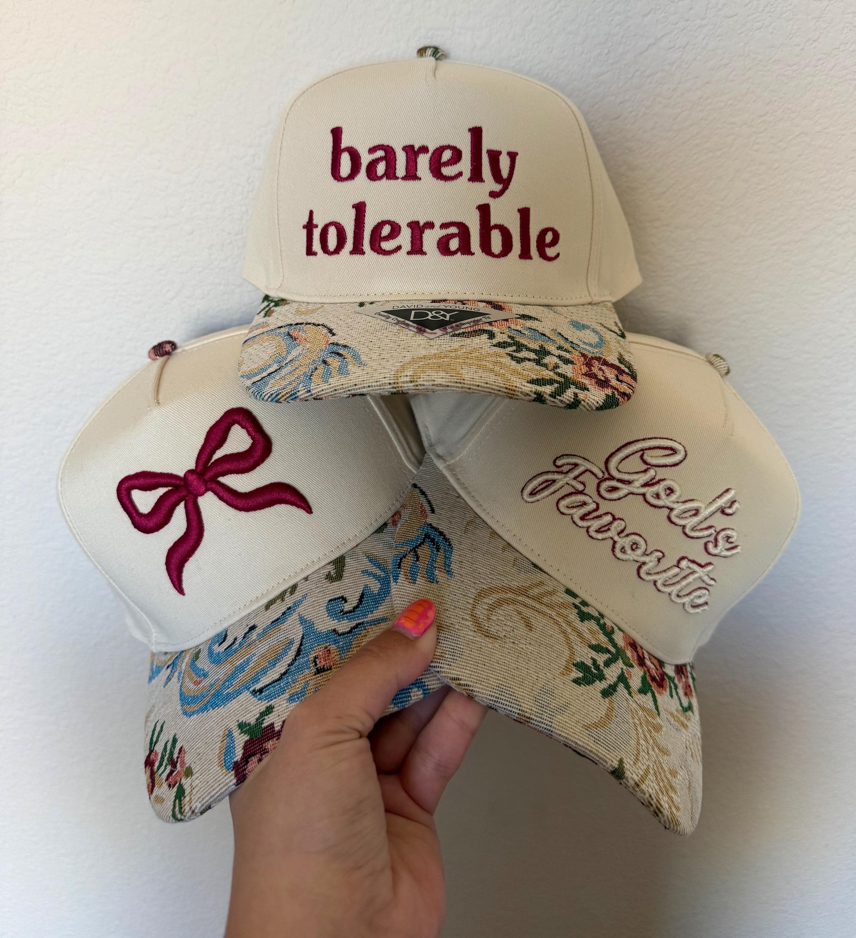 Women Funny Vintage Adjustable Cotton Embroidered Summer Vacation Sun Beach Hat Tanned & Tipsy Vintage Hat Embroidered Comfy - TikTok Shop main image 4