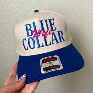Blue Collar Wife Trucker Hat | Embroidered Cap wife (pink)