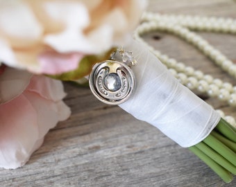 Lace Edged Angel Wedding Bridal Bouquet Photo Charm