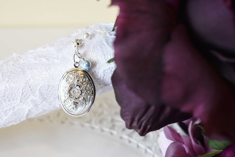 Locket for Bouquet, Classic Bride Bouquet Locket for Photo, Photo Locket, Memorial Bouquet Locket, Wedding Accessories, Picture Locket image 2