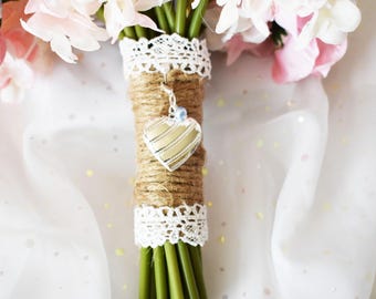 Silver Heart Bouquet Locket: Photo Keepsake for Bouquet