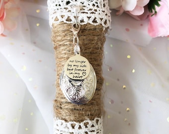 Pet Memorial Bouquet Locket: Sterling Silver Accent, Rainbow Bridge Poem