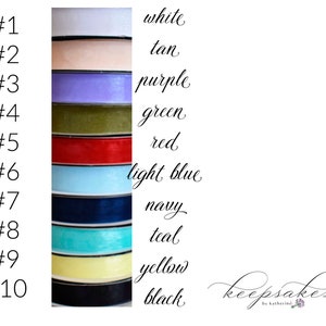 ribbon colors for keepsake by katherine wedding charms