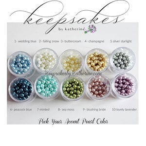 pearl colors for keepsakes by katherine bouquet charms