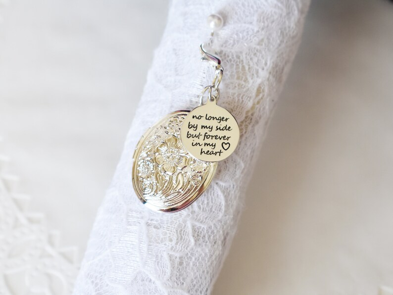 no longer by my side but forever in my heart pet locket, pet memorial photo locket for wedding