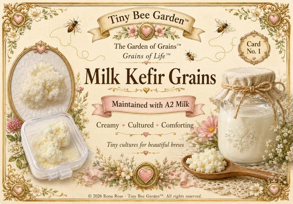 Live Milk Kefir Grains with Detailed Instructions — Active Starter Culture for Homemade Kefir