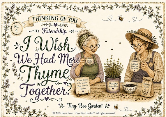 Friendship Card, Long Distance Keepsake, Thinking of You Gift