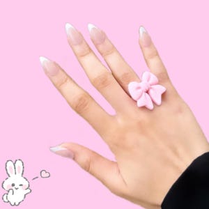 Y2k pink Bow Rings | Vintage 2000s | early 2000s Nostalgia | Trashyy2k Mcbling