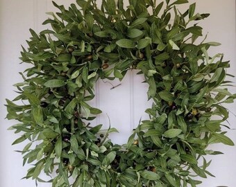 Olive Wreath..Kitchen Wreath..Wall Decor..Botanical Wreath..Olive Branch Wreath..Tuscan Wreath....Made to Order