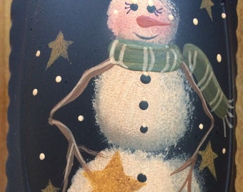Motif de peinture de bonhomme de neige