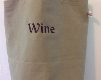 Sac à vin brodé