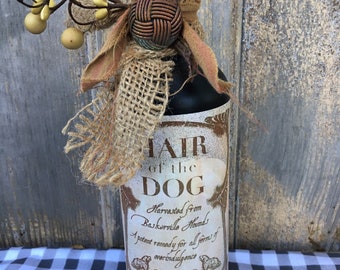 Bouteille de potion grungy Poils de chien