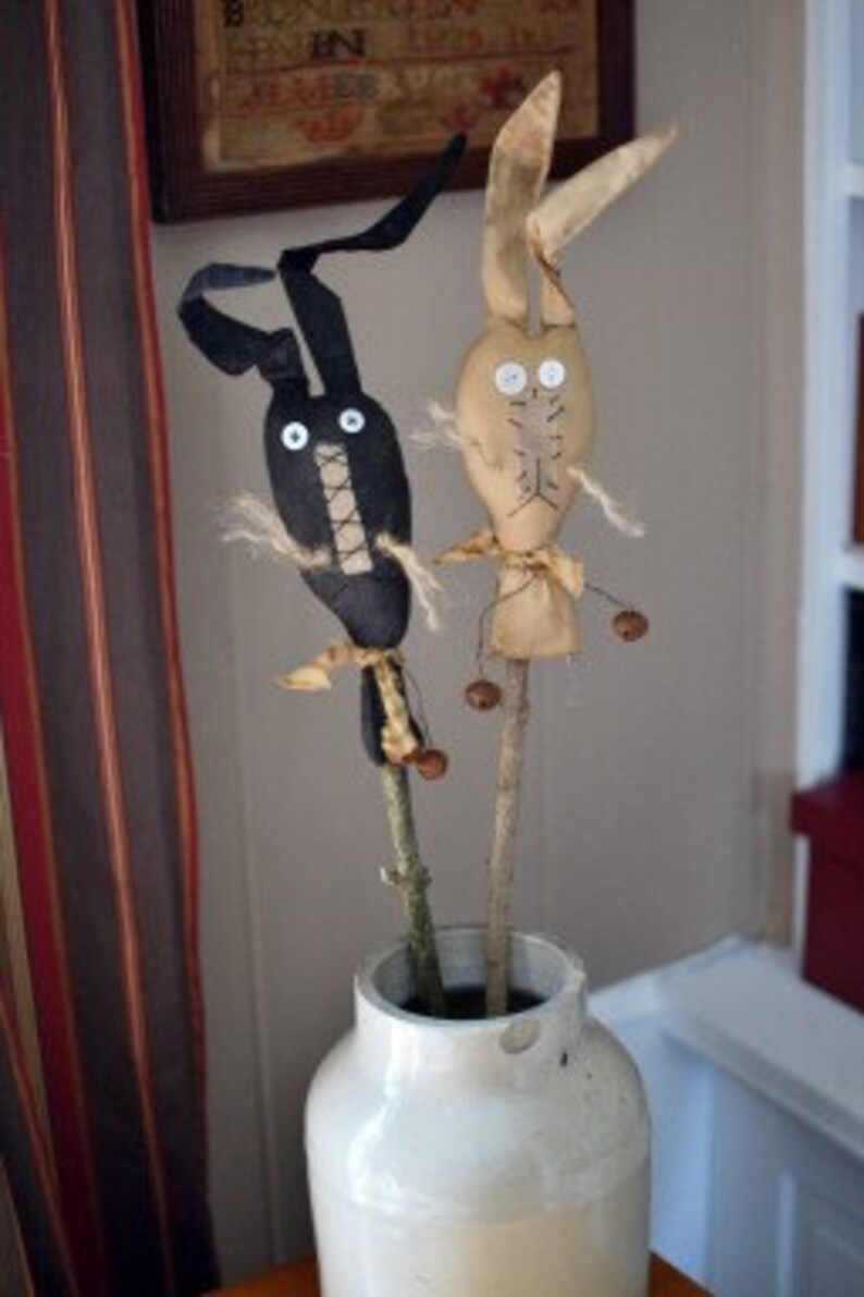 Primitive Bunny crock sticks | Etsy