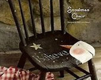 Patron de peinture de bonhomme de neige PDF Believe Snowman Chair PDF