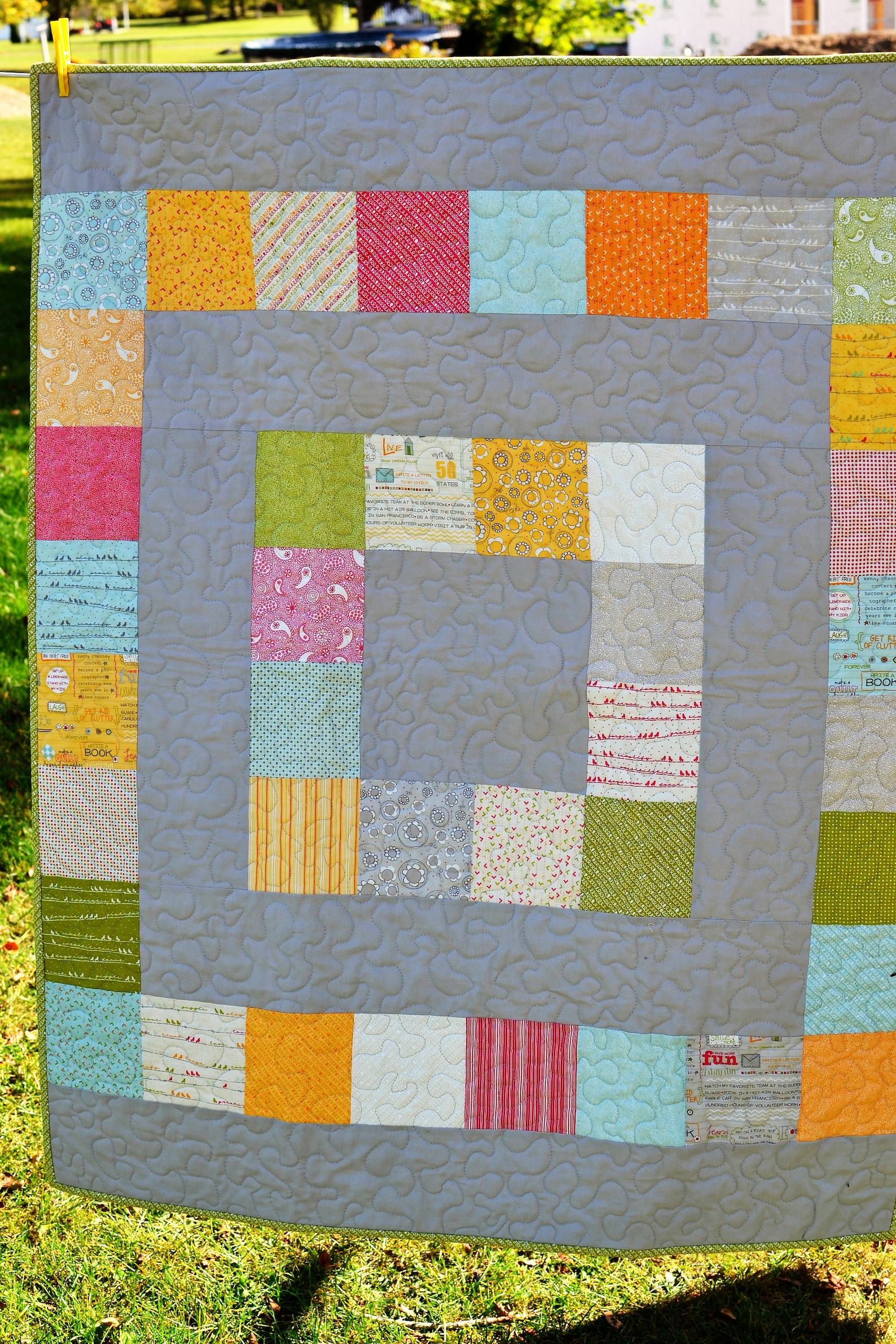 Gray Baby Quilt Etsy