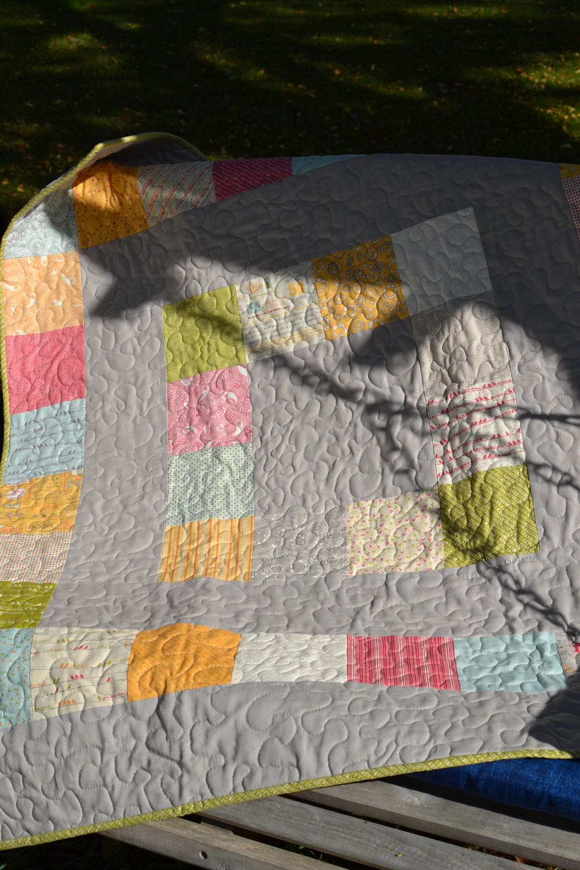 Gray Baby Quilt Etsy