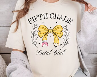 Fifth Grade Social Club PNG, Teacher Croquette PNG, Back to School PNG, Teacher Team Matching Shirts, Teacher Sublimation, digital download