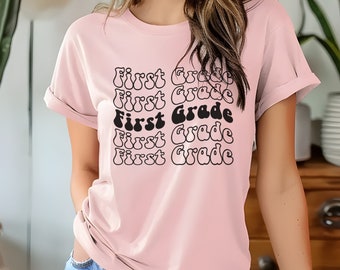 First Grade SVG, PNG, DXF, 1st Grade svg, 1st grade shirt, Back to School svg, Teacher shirt, Matching Team Teacher Shirt, digital download