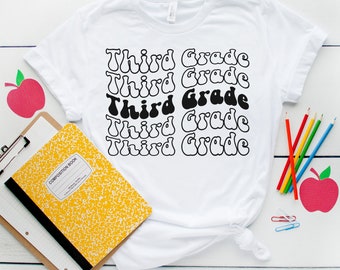 Third Grade SVG, PNG, DXF, 3rd Grade svg, 3rd grade shirt, Back to School, Teacher T-shirt, Matching Team Teacher Shirt, digital download