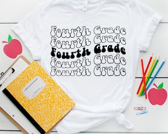 Fourth Grade SVG, PNG, DXF, 4th Grade svg, 4th grade shirt, Back to School svg, Teacher shirt, Matching Team Teacher Shirt, digital download