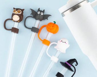 Halloween Straw Cover Cap For  Cup, Silicone Straw Topper For  30&40 Oz Straw topper, personalized Straw topper,  straw hat, stanley straw t