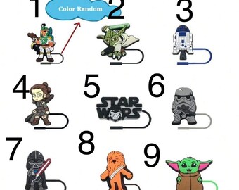 Star Wars straw cap Straw topper, personalized Straw topper,  straw hat, stanley straw topper, soft silicone topper, tumbler accessories, gi