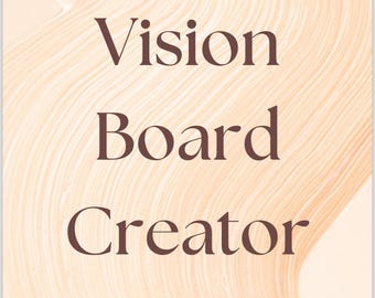 Vision Board Creator | Printable Manifestation Kit | Affirmations, Cut-Outs & Step-by-Step Guide | Law of Attraction PDF