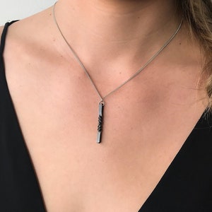 6th anniversary gift for her, original iron twist pendant for wife made by female blacksmith, handmade anniversary necklace Bild 1