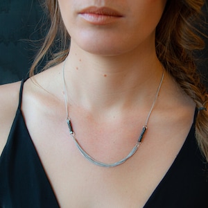 Handmade Steel Twist Station Necklace