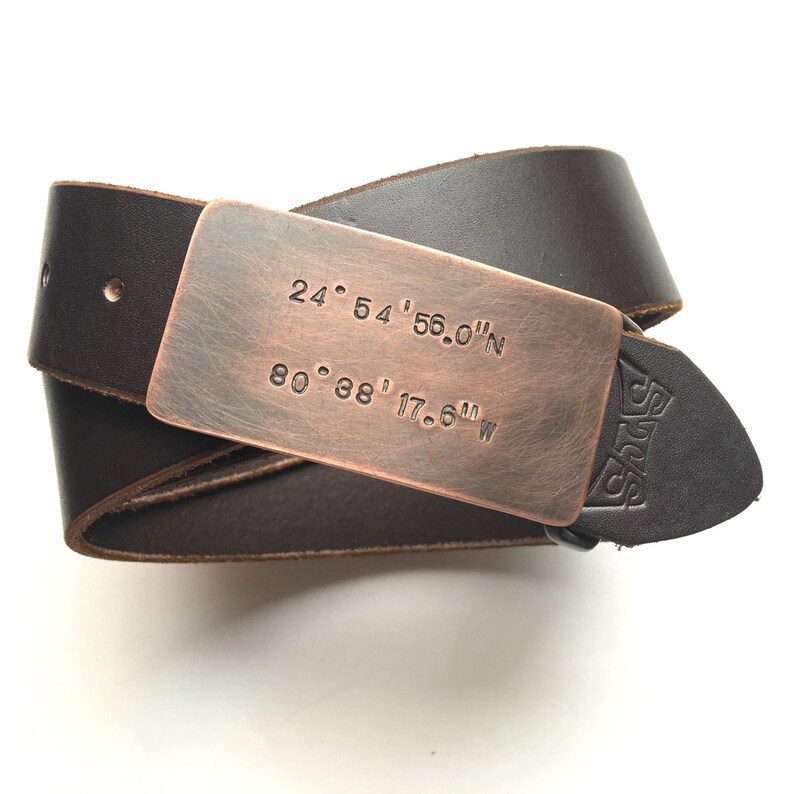 Bronze anniversary gift for him personalized bronze belt Etsy