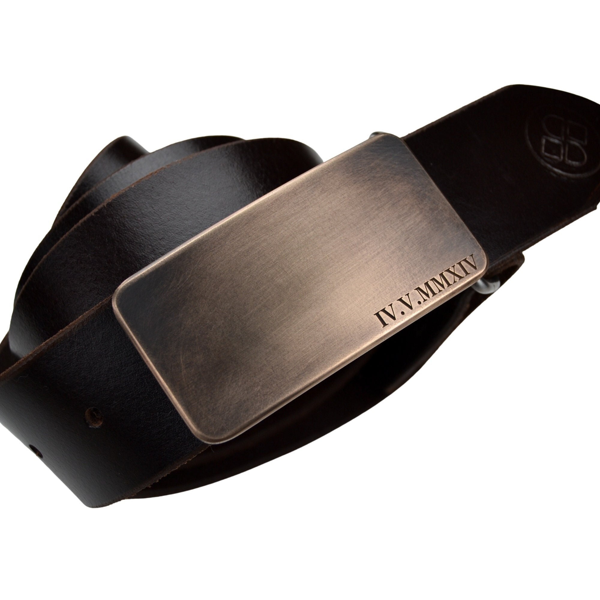 Matte Black Leather Belt, Made in Seattle