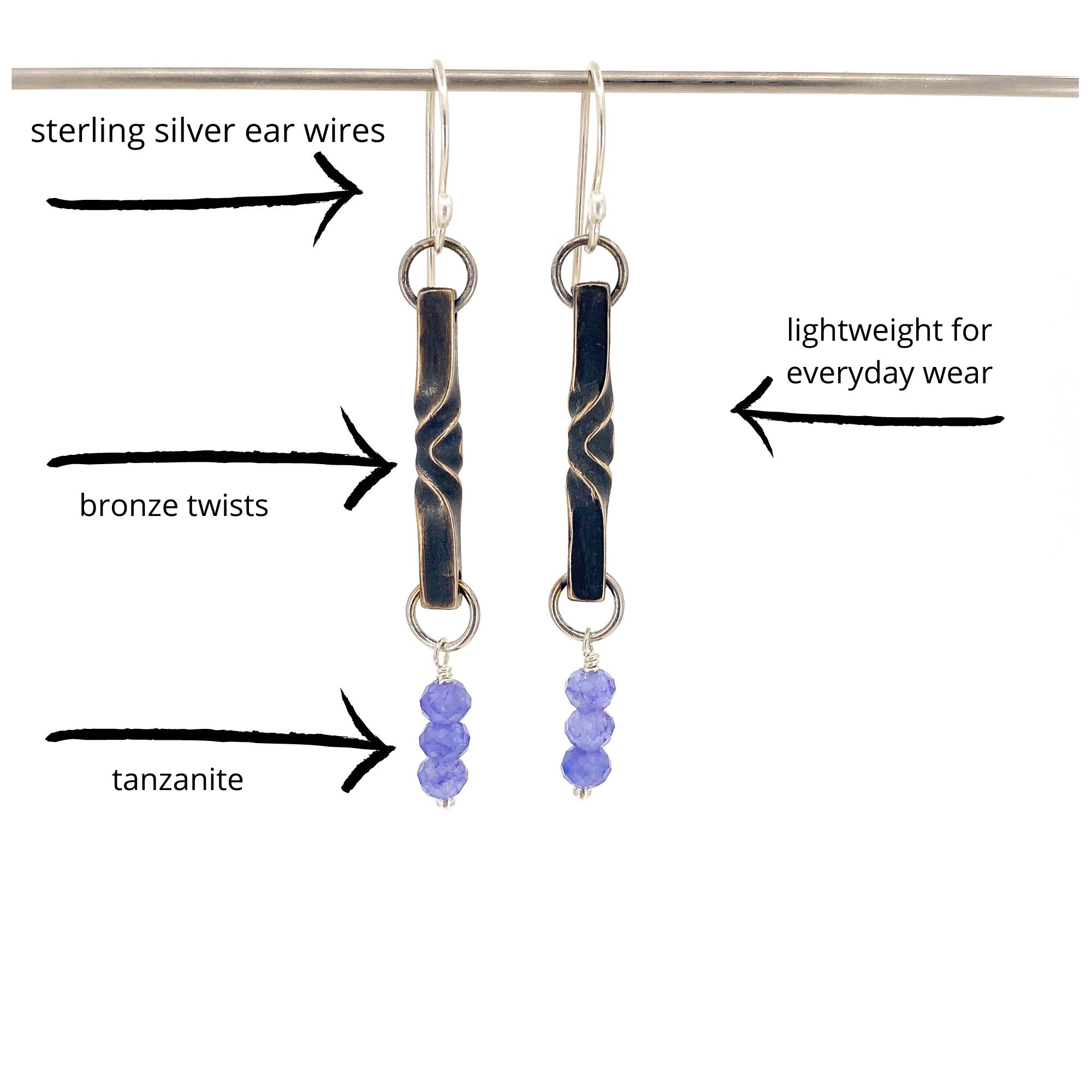 8th Anniversary Gift Bronze Jewelry for Her Bronze Gem Etsy