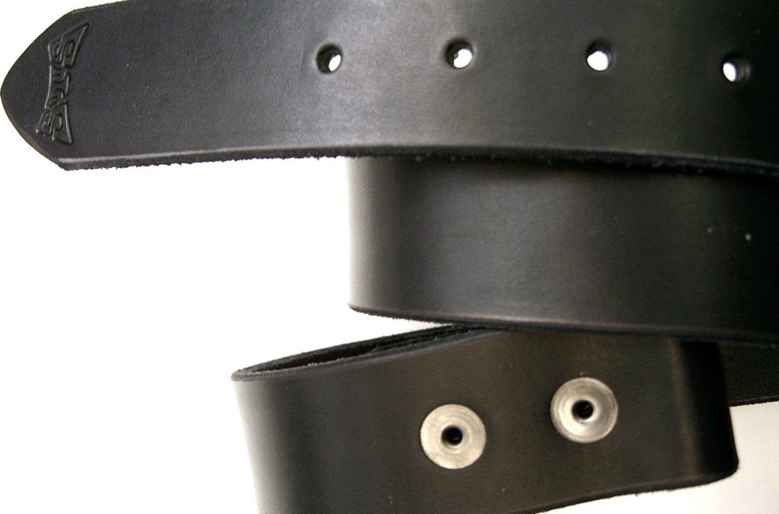 Men's Leather Belt Black Utility Belt Snap Belt Etsy